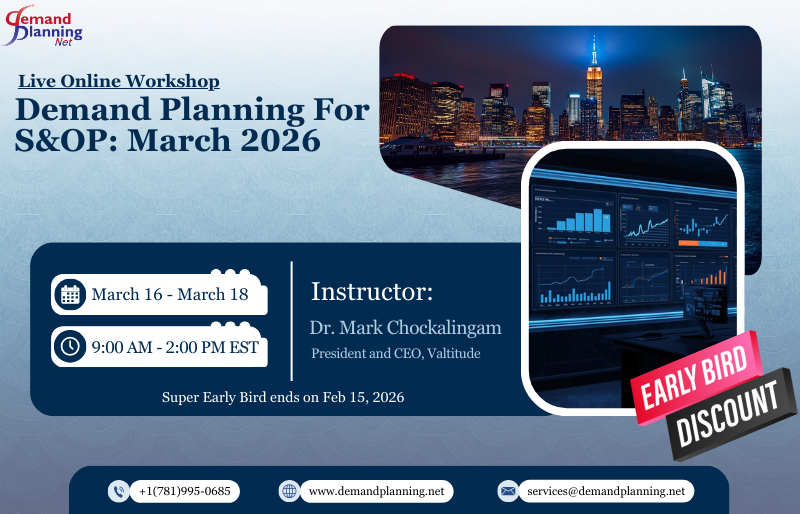demand planning for s&op workshop, machine learning, advanced forecasting technologies